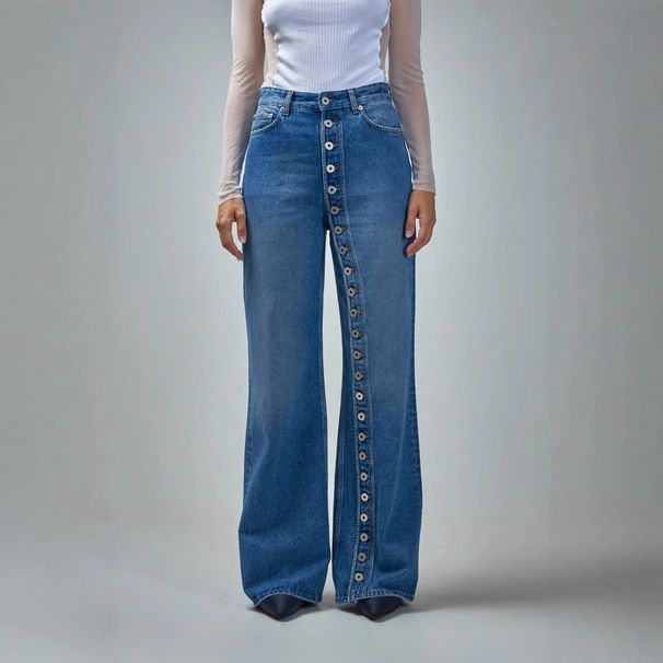 European And American Cross-border Vintage Washed High Street Personalized Women's Jeans, New Autumn Design,_ecoleips.com