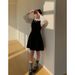 Elf High School Little Black Skirt Song Ming Korean Version Sleeveless Vest Dress For Spring Women, Long Skirt_ecoleips.com