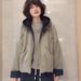 girl Designed Cotton-Padded Hooded Jacket For Women, Color-Block 2025 Autumn Winter Cotton Coat, Trendy Cool Style Popular_ecoleips.com
