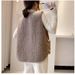 Women's Clothing Korean Style Faux Shearling Vest – Oversized Button-Down Puffer Sleeveless Jacket For Women_ecoleips.com