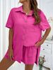 K Vintage-style Open-front Cardigan And Shorts Set For Women, Combining Fashion, Elegance, And Casual Wear. No Inner Lining_ecoleips.com