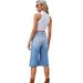Women's Clothing Women's Washed Elastic Waist Capri Pants Retro Style Summer Style For Formal & Casual For Women_ecoleips.com