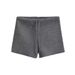 Aria Basics Aria Basics European American Style Elastic Waist Stretchy Bodycon Knitted Shorts, Autumn And Winter Ribbed Slim-fit Solid Color_ecoleips.com