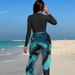 Muslim Swimsuit Conservative Long Sleeve Thermal Spring Swimsuit Women's One Piece Swimwear With Skirt Zipper Design Fashionable_ecoleips.com