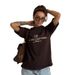 Retro Fashion Women's Casual T-Shirt Ins Style Letter Print 100% Cotton Short Sleeve Top Versatile And Unique_ecoleips.com