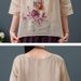 Crew Neck Cotton-Linen Top For Women, Thin Summer Chinese Style Embroidered Plus-Size Loose Artistic Vintage Chinese Wom_ecoleips.com