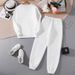 Women's KC Letter Print Fleece Lined Hoodie And Pants Set Warm Winter Outfit White Black Dark Gray S XXL_ecoleips.com