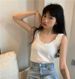 Summer Trendy Women's U Neck Knit Top Sleeveless Vest Backless Camisole INS Style Outerwear Inner Layer plus Size Clothes_ecoleips.com