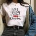 Hot-selling New Christmas-themed Women's Casual Round-neck Short-sleeve T-shirt With Santa Claus And Christmas Tree_ecoleips.com