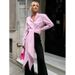 A Versatile Women's Shirt With A Lace-Up And Cinched Waist, A Niche Striped Top For Women In Autumn And Winter_ecoleips.com