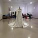 Women's Lightweight Satin Wedding Dress Long Lace Sleeves Off-the-Shoulder Floor-Length Slimming Gown for Bridal Receptions And Evening Banquets_ecoleips.com
