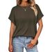 Cross-border European And American Foreign Trade Women's Clothing 2025 Summer Solid Color Loose_ecoleips.com