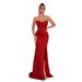 Women's Sexy Solid Color Evening Dress - Tube Top With Flowy Big Swing Skirt (Elegant Long Formal Gown)_ecoleips.com