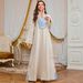 Women's Elegant Long Robe Embroidered Floral Loose Ethnic Style Fashionable Evening Gown Muslim Clothing with Long Sleeves_ecoleips.com