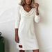 New Fall & Winter Women's Long Sleeve Stacked Collar Comfortable Casual Slim Dress_ecoleips.com