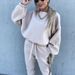 Women's Clothing autumn and winter new fashion solid color sweatshirt casual two piece set_ecoleips.com