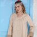 25014 Cross-border Middle Eastern Arab Muslim Robe Dress Fashionable Rhinestone V-neck Ethnic Style Casual Loose Fit_ecoleips.com
