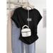 Women’s Ruffled Short-Sleeve Cotton T-Shirt – Flattering Square Neckline & Pintuck Details For A Youthful Look_ecoleips.com