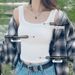 New Square Neck Cotton Base Camisole For Women Summer Outerwear Innerwear Slim Fit Sexy Solid Color Top_ecoleips.com