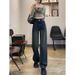 Women's Straight-leg Jeans, 2026 New Model, High-waisted, Petite-friendly, Wide-leg Pants, Leg-lengthening Design,_ecoleips.com