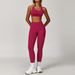 Women's Quick Drying Yoga Suit Professional Gym Training Sports Fitness Clothes Nude Color Spring Morning Jogging 8047_ecoleips.com