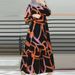 In Stock Cross-Border New Printed Middle Eastern Muslim Malay Full Sleeve Round Neck Robe Long Dress Factory Wholesale_ecoleips.com