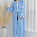 Women's Clothing New Muslim Elegant Temperament Pure Beauty Bow Robe Abaya_ecoleips.com