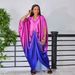 Women's Clothing Plus Size Women's Rayon Bat Sleeve V Neck Circle Hot Diamond Belt Dress_ecoleips.com