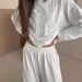 Knitted New European And American Style Sleeve Long Pants Loose Comfortable Wearable Pajama Set Autumn Women's_ecoleips.com