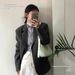 Direct From The Manufacturer: Black Women's Blazer For Autumn 2025, New Spring Style, Petite, Stylish And Casual_ecoleips.com