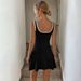 Summer New Sports Style U-neck Sleeveless Contrasting Color Hemming Slim And Thin A-shaped Tennis Skirt Dress Women_ecoleips.com