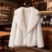 Autumn And Winter New Lapel Fur Coat Women's Fur Jacket Loose Medium And Long Coat Women's Clothing_ecoleips.com