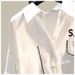 Women's Clothing White Embroidered Letters Irregular Cotton And Linen Shirt Women's Spring And Summer New Version Loose Casual Shirt Tops_ecoleips.com