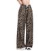 Aria Basics European And American Cross-Border Autumn Winter New Leopard Print Straight Printed High Waist Long Wide Leg Pants_ecoleips.com