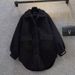 Women's Clothing Plus-Size Shearling-Look Jacket – Chic Hong Kong Style Coat (Coffee/Black, Slimming & Warm)_ecoleips.com