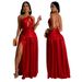 Verve CY 901469 Off-Shoulder Hollow Out High Slit Sexy Sleeveless Long Dress Party Evening Gown For Women_ecoleips.com