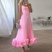 Women's Clothing New Fashion Slim Suspender Swing Three Dimensional Flower A Line Skirt_ecoleips.com