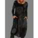 Bohemian Print Long Sleeve Maxi Dress – Ethnic Floral Pattern, Loose Fit, Round Neck, Plus Size Available_ecoleips.com