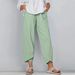 Suitable For All Seasons Yama Sun New Style Solid Color Plus Size Women's Simple Loose Casual Nine-point Pants_ecoleips.com