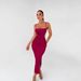 Women's Clothing Suspender Dress Backless Pleated Hip Wrapped Side Slit Long Dress_ecoleips.com