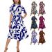 2026 European American Size Cross-border Dress With Ruffled Neckline, Back Slit, Digital Print, Elastic Waist, And Short_ecoleips.com