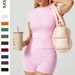 Women's Clothing Tight Top Peach Hip Shorts Pocket Set 2 Piece Set_ecoleips.com