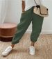Suitable For All Seasons 2024 Women's Printed Cotton Linen Craft Pocket Casual Long Pants_ecoleips.com