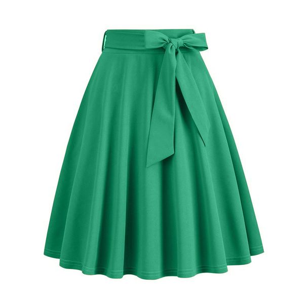 Women's A-Line Skirt With Waistband, Sweet Babypink Plaid Design, Flowy Swing Skirt For Casual & Party Wear_ecoleips.com