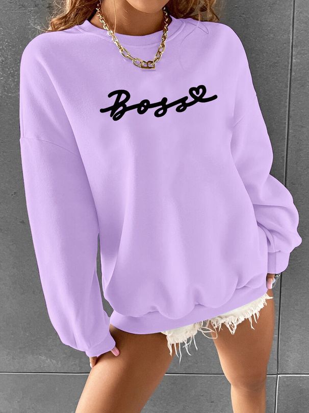 Autumn And Winter New Women's Clothing Girls Sense Of Fashion Fun Round Neck Long Sleeve Hoodie_ecoleips.com