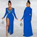 Women's fashion new sexy solid color irregular long-sleeved jumpsuit for women_ecoleips.com