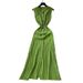 Women's Retro High-End Sleeveless Knitted Dress With Hollow Out Waist Cinching Long Skirt For Summer Style_ecoleips.com