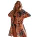 Women's Clothing Summer New Mid Length Slit Chiffon Printed Beach Sun Protection Shirt Holiday Style_ecoleips.com