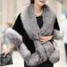 Women's Clothing Luxury Faux Fur Shawl – Elegant Fox Fur-Like Wrap For Weddings, Parties & Winter Warmth_ecoleips.com