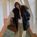 girl 2025 New Winter Elegant Jacket For Women, Mid-Length Slim Fit Parka With Fleece, Petite Cotton Coat_ecoleips.com